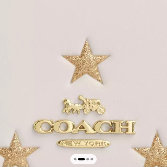 NWT Coach CW963 Boxed Mini Wallet On A Chain With Star Print - Picture 3 of 4